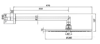 Верхний душ Bossini Cosmo H70596I.030 28 см хром